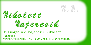 nikolett majercsik business card